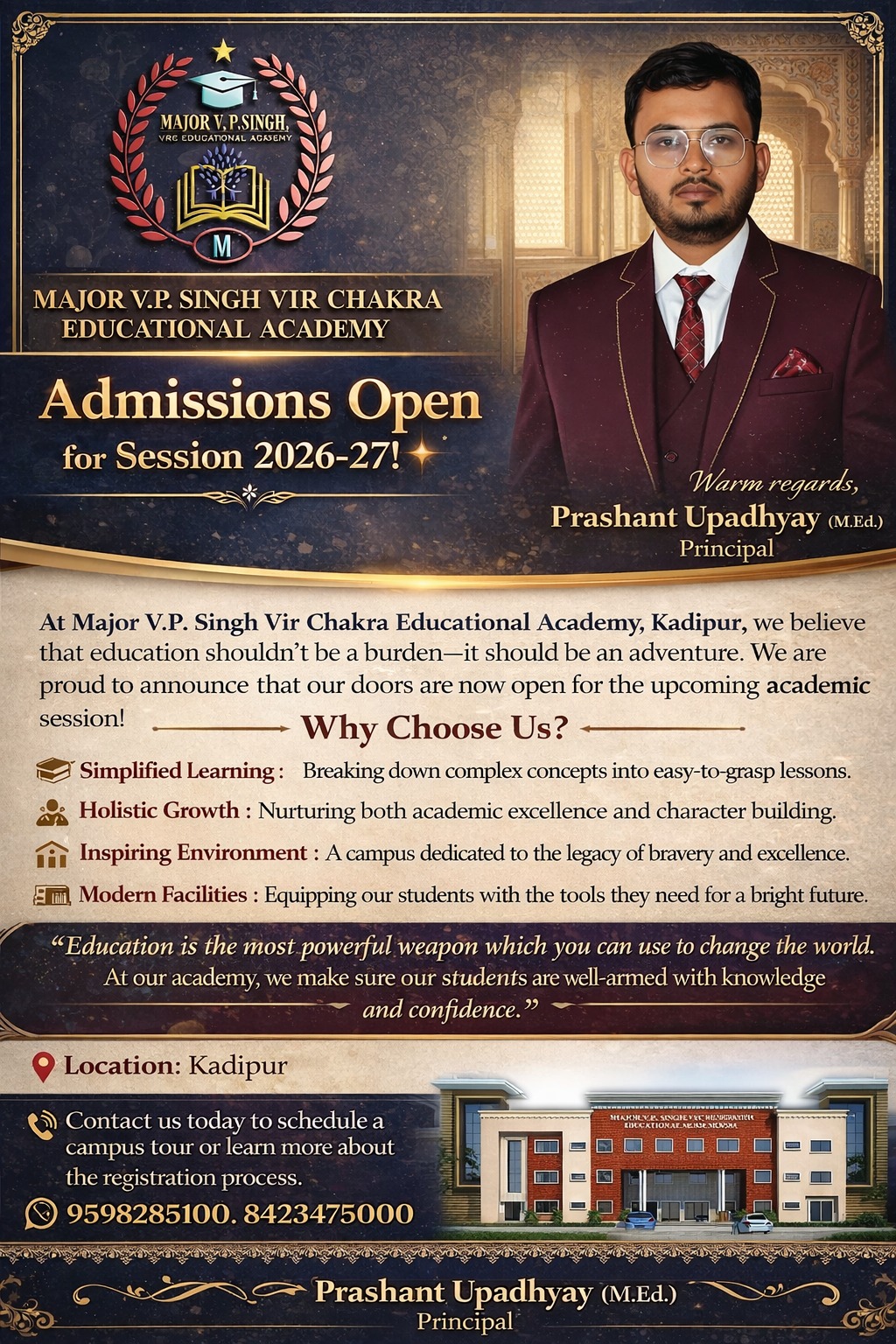 Admissions open creative for session 2026-27