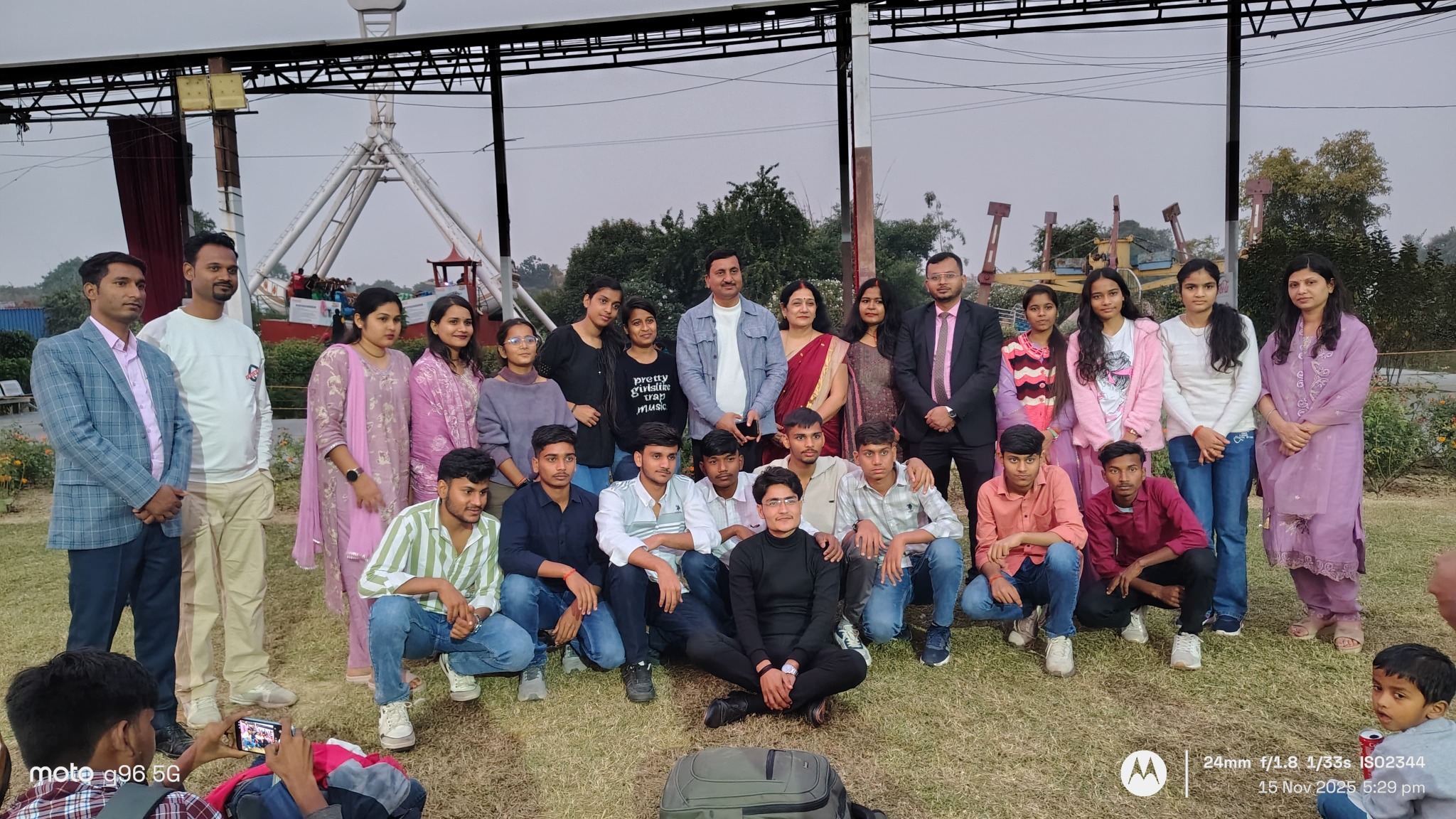 Students and teachers at an academy excursion